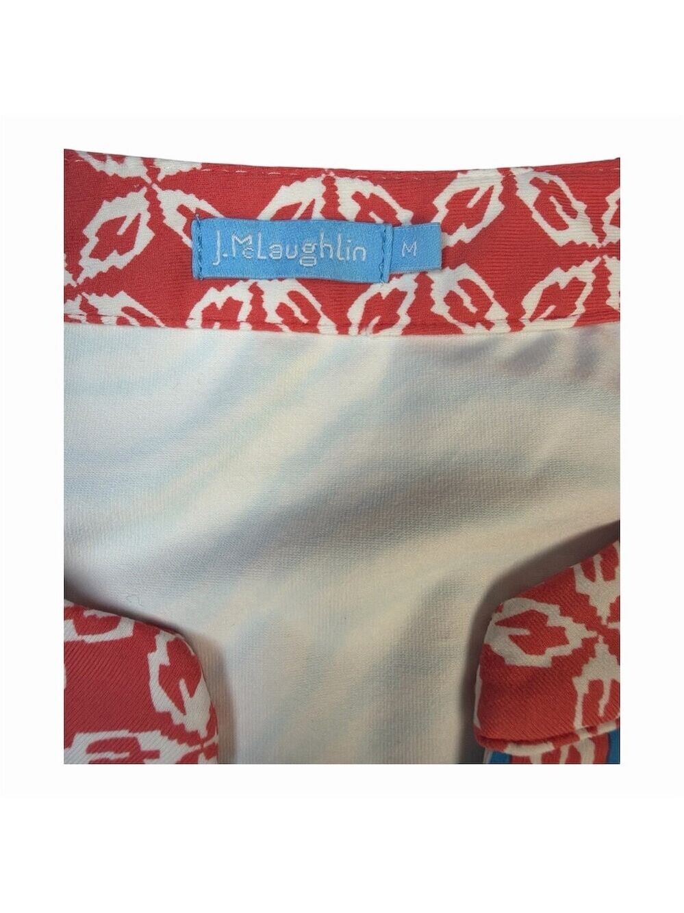 J. McLaughlin Lola Dress Womens M Blue Zebra Print Sleeveless Sheath Knee - Picture 5 of 11